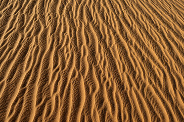 Algerien, Tassili n Ajjer, Sahara, Sandkräuselungen auf einer Wüstendüne - ESF001005