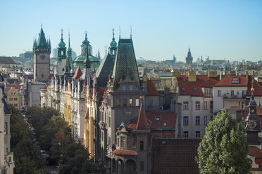 Tschechien, Prag, Jüdisches Viertel, Parizska-Straße, Häuser, Rathaus und St.-Nikolaus-Kirche - RD001279