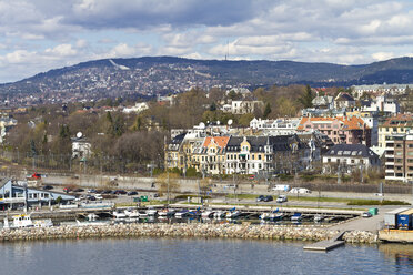 Scandinavia, Norway, Oslo, Cityview and harbour - JFEF000388