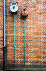 Alarm system in front of facade of an old factory - FCF000113