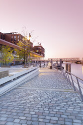 Germany, Hamburg, Ferry dock at Magdeburger Hafen in Hafencity - MSF003858