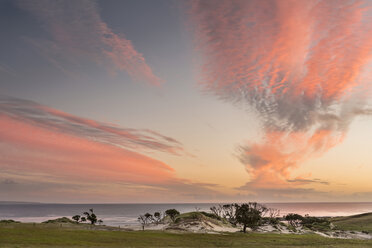 New Zealand, Chatham Island, Sunset over Ohira bay - SHF001213