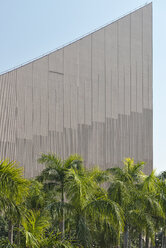 China, Hong Kong Cultural Centre in Kowloon behind palm trees - SHF001264