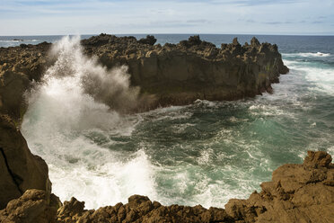 Portugal, Azoren, Sao Miguel, Natürlicher Fischteich von Ferreira - ONF000525