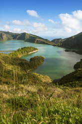 Portugal, Azores, Sao Miguel, Crater lake Lago di Fogo - ONF000535