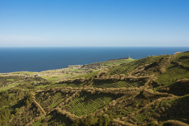 Portugal, Azores, Sao Miguel, View above the North-West coast - ONF000539