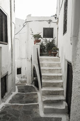 Griechenland, Kykladen, Naxos Stadt, Häuser, Stufen - KRPF000484