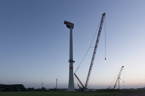 Germany, Lower Saxony, Wind turbine installation - SJF000109