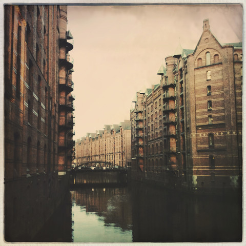 Flotte in der Hamburger Speicherstadt, Hamburg, Deutschland, lizenzfreies Stockfoto