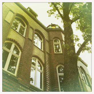 Fassade eines Lagergebäudes in der Speicherstadt, Hamburg, Deutschland - MSF003896