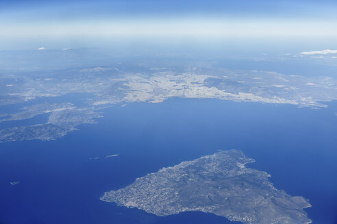 Griechenland, Athen und Insel Aegina, Luftaufnahme - STDF000110