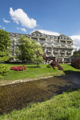Germany, Baden-Wuerttemberg, Baden-Baden, River Oos and Luxury hotel Brenners Park-Hotel - ELF001002