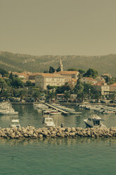 Croatia, Harbor and town of Korcula - MEMF000013