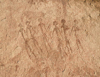 Afrika, Namibia, Erongo-Gebirge, prähistorische Felsmalerei in Paulas Höhle - HLF000549