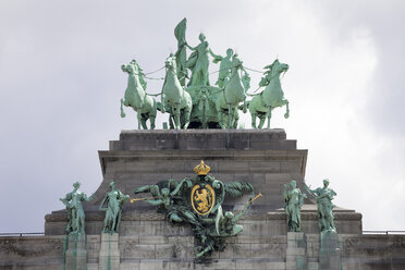 Belgien, Brüssel, Parc du Cinquantenaire, Triumphbogen, Quadriga - WIF000669