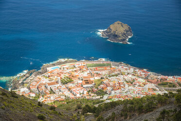 Spanien, Kanarische Inseln, Teneriffa, Blick auf die Küstenstadt Garachico - WGF000292