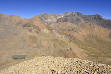 Iran, Mazandaran, Hochebene Hezar Som, Takht-e Suleyman-Massiv, Alborz-Gebirge, Blick von Lashgarak nach Alam Kuh - ES001139