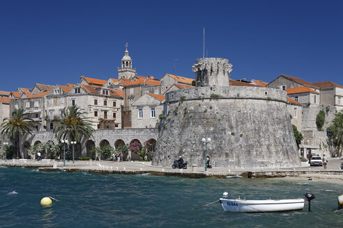 Croatia, Dubrovnik-Neretva, Korcula Island, Korcula, City wall - GF000497