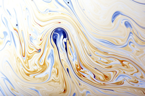 Light interference patterns on soap film stock photo