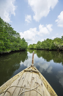 Indonesien, Riau Inseln, Bintan Insel, Mangrovenwald, Boot - THAF000386