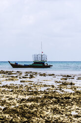 Indonesia, Nikoi Island, Fishing boat with fish traps - THAF000408