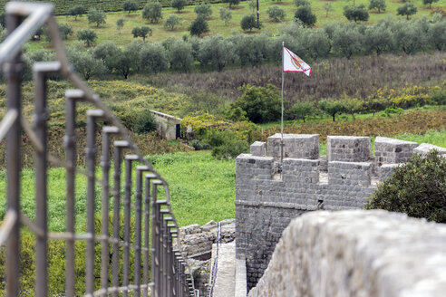 Kroatien, Peljesac, Ston, Teil der Stadtmauer - WEF000099