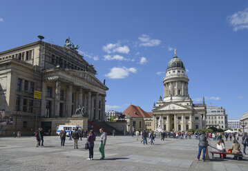 Germany, Berlin, Gendarmenmarkt, French Cathedral and concert hall - HHEF000084