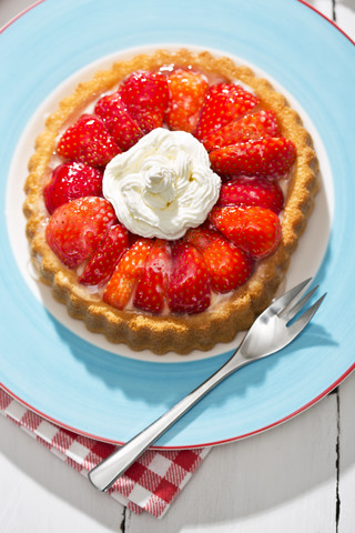 Erdbeerkuchen, lizenzfreies Stockfoto