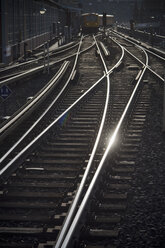 Germany, Berlin, rail tracks of elevated railway - AS005384