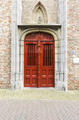 Niederlande, Zeeland, Middelburg, Gasthuiskerk, Eingangstür - THAF000453