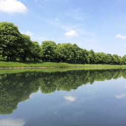 Germany, North Rhine-Westphalia, Cologne, City Park, Decksteiner pond in May-Green, Chestnut Avenue - GWF002855