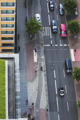 Germany, Berlin, main road with traffic at Berlin Mitte, bird's view - ZMF000281