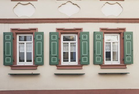 Germany, Rhineland-Palatinate, Freinsheim, Facade of a historical building stock photo