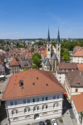 Deutschland, Baden-Württemberg, Bad Wimpfen, Blick auf historische Stadt mit Stiftskirche St. Peter - AMF002336