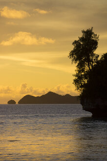 Mikronesien, Palau, tropische Insel im Abendlicht - JWAF000076
