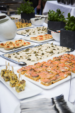 Vorspeisen auf einem Buffet, lizenzfreies Stockfoto