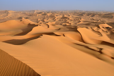 Africa, Algeria, Sahara, Tassili N'Ajjer National Park, Tadrart, Sand dunes of Oued in Djerane - ES001214