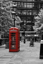 UK, London, red old telephone box in the city - ODF000705