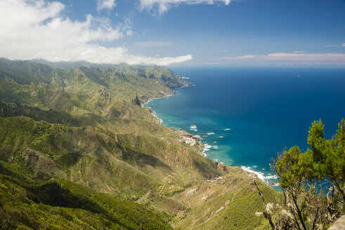 Spanien, Kanarische Inseln, Teneriffa, Cabezo del Tejo, Blick vom Anaga-Gebirge - WGF000369