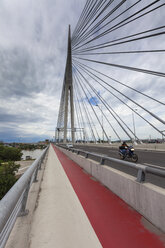 Serbien, Belgrad, Novi Beograd, Brücke über die Sava - AMF002382