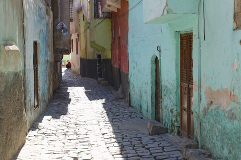 Türkei, Diyarbakir, Blick auf die Gasse in der Altstadt, lizenzfreies Stockfoto