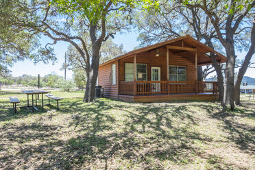 USA, Texas, Log home cabin - ABAF001361