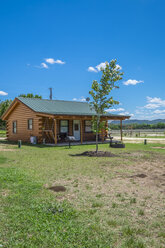 USA, Texas, Log home cabin - ABAF001377