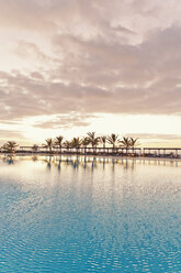 Spain, Canary Islands, La Palma, empty swimmingpool of a hotel - SEF000750