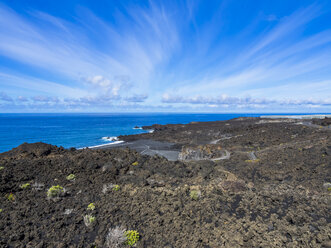 Spain, Canary Islands, La Palma, Cliff coast with banana plantation - AMF002417