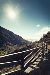 Spain, Canary Islands, La Palma, Caldera de Taburiente National Park, Lomo de Las Chozas viewpoint - MEM000247