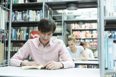 Studenten lernen in einer Universitätsbibliothek - WESTF019663