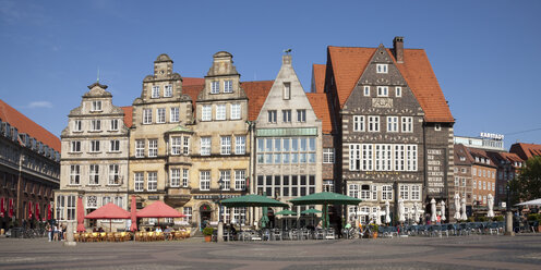 Deutschland, Bremen, Marktplatz, Historische Häuserzeile - WIF000819