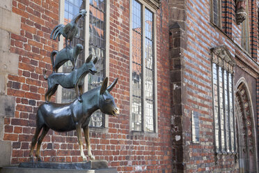 Deutschland, Bremen, Skulptur, Bremer Stadtmusikanten - WIF000821