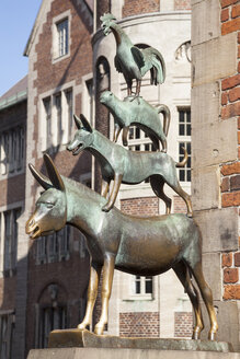 Deutschland, Bremen, Skulptur, Bremer Stadtmusikanten - WIF000827